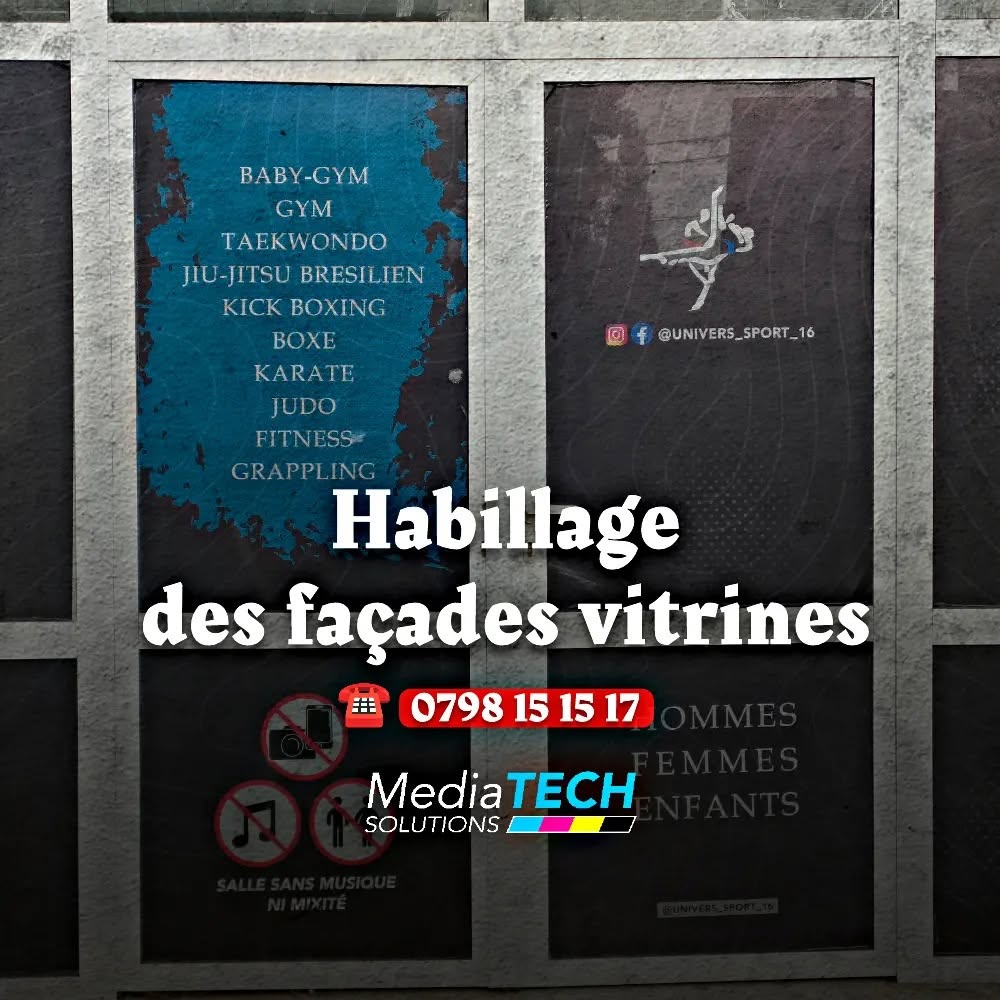 Habillage façades vitrines